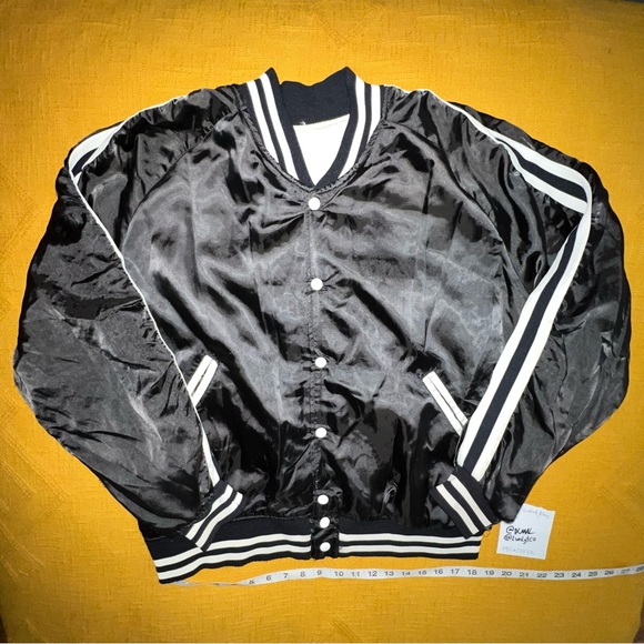 Vintage Satin EMI America Records Button Up Jacket - Picture 2 of 9